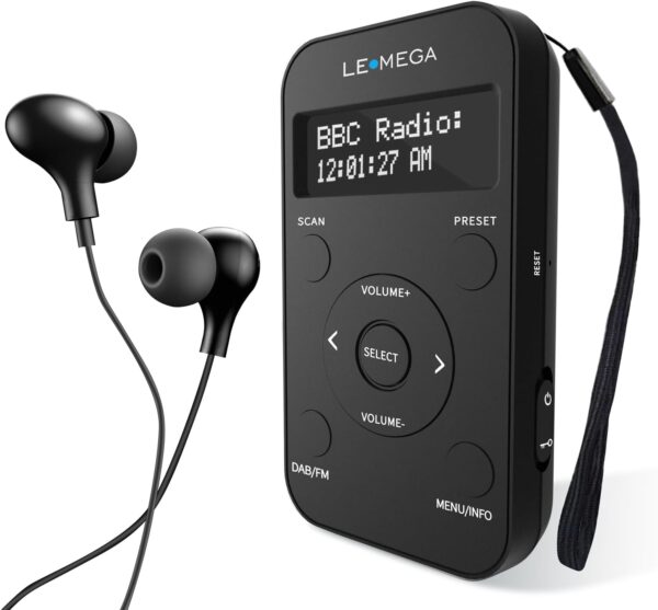 LEMEGA PR1L Pocket DAB Radio,Personal Digital DAB Radio,