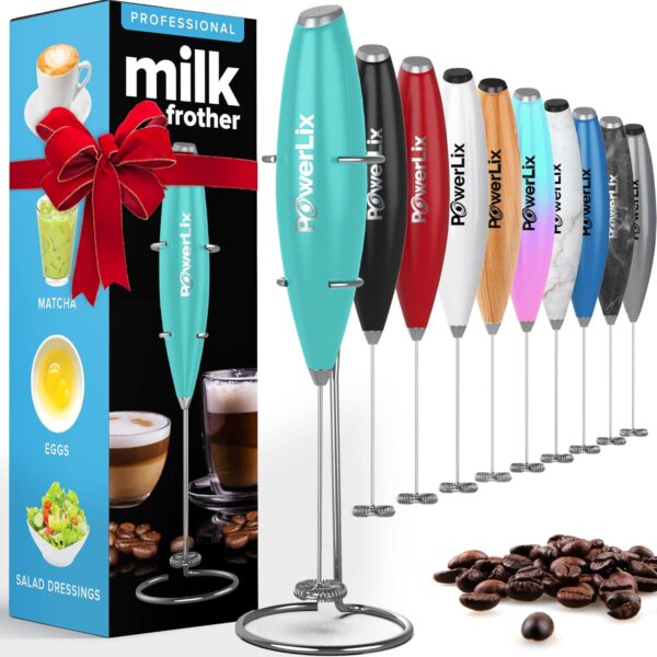 PowerLix Milk Frother Handheld Whisk - Electric Milk Frothe